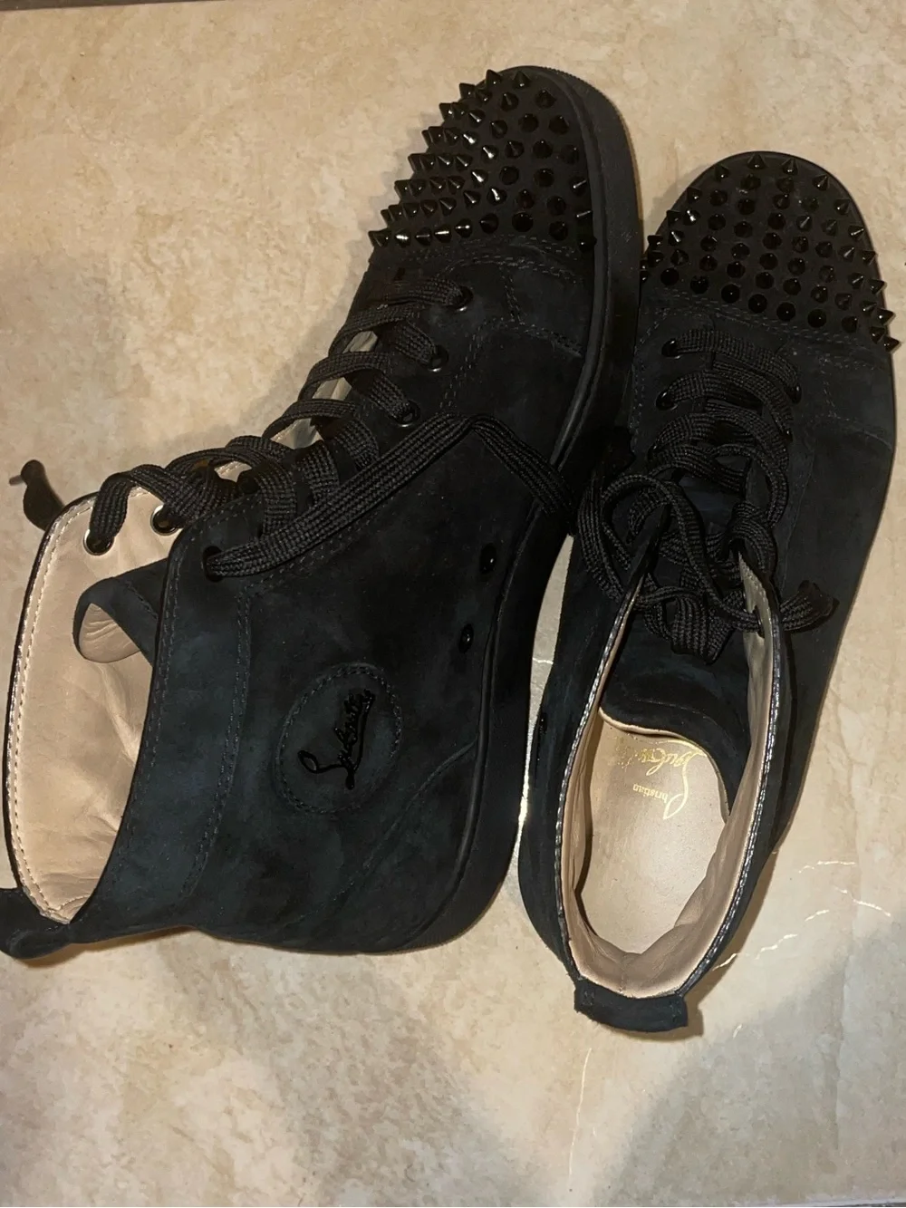 Christian Louboutin black suede